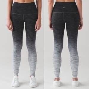 Lululemon Wunder Under Hi-Rise Leggings Ombre Space Dye Black Deep Coal 8